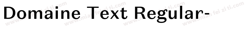 Domaine Text Regular字体转换